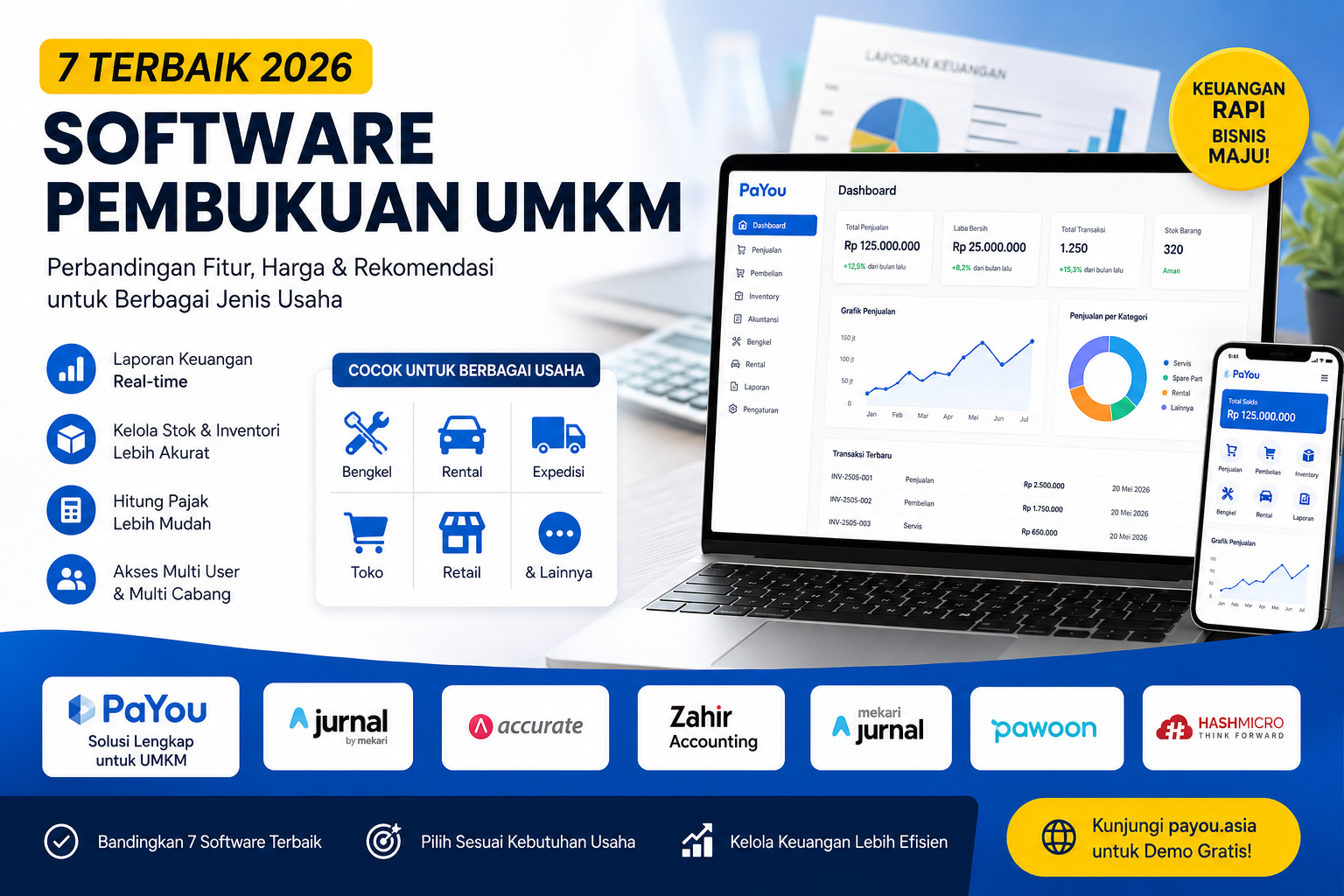7 Software Pembukuan UMKM Terbaik 2026 — Gratis &amp; Berbayar