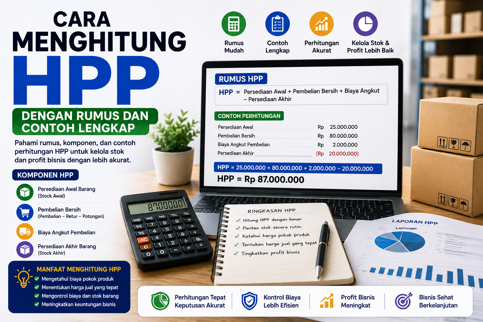 Cara Menghitung HPP dengan Rumus dan Contoh Lengkap